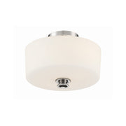 Travis 2 Light 12.5" Semi Flush Mount in Polished Nickel