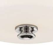 Travis 2 Light 12.5" Semi Flush Mount in Polished Nickel
