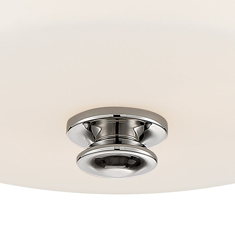 Travis 2 Light 12.5" Semi Flush Mount in Polished Nickel