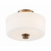 Travis 2 Light 12.5" Semi Flush Mount in Vibrant Gold