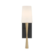 Trenton 1 Light 5" Sconce in Aged Brass + Black Forged