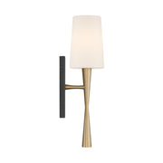 Trenton 1 Light 5" Sconce in Aged Brass + Black Forged