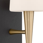 Trenton 1 Light 5" Sconce in Aged Brass + Black Forged