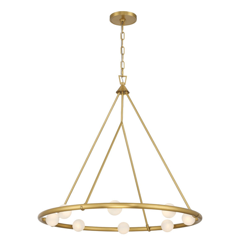 Terrell 8 Light 29.5" LED Chandelier in Luxe Gold