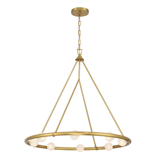 Terrell 8 Light 29.5" LED Chandelier in Luxe Gold