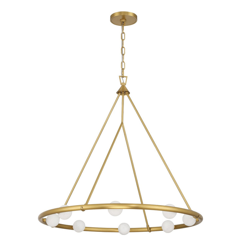 Terrell 8 Light 29.5" LED Chandelier in Luxe Gold
