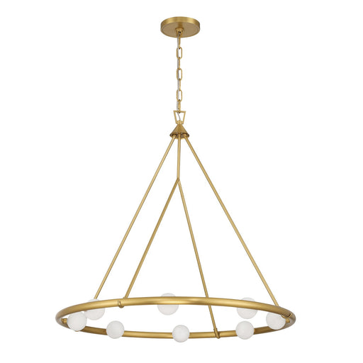 Terrell 8 Light 29.5" LED Chandelier in Luxe Gold