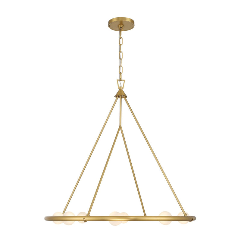 Terrell 8 Light 29.5" LED Chandelier in Luxe Gold
