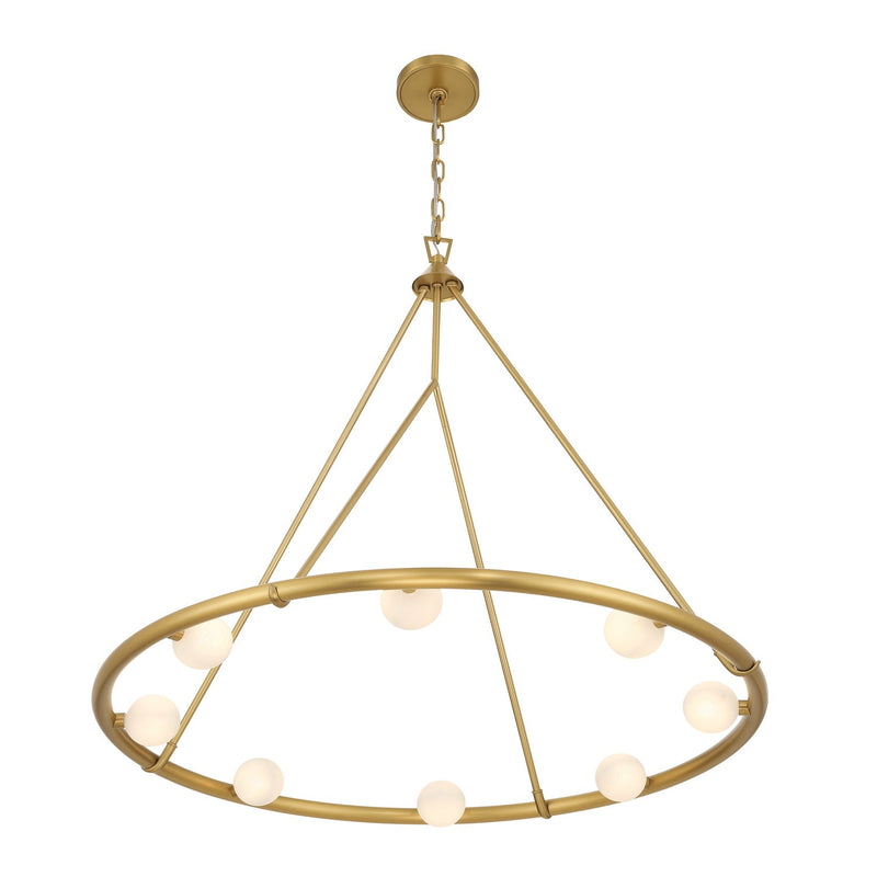 Terrell 8 Light 29.5" LED Chandelier in Luxe Gold