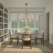 Terrell 8 Light 29.5" LED Chandelier in Luxe Gold in a room setting
