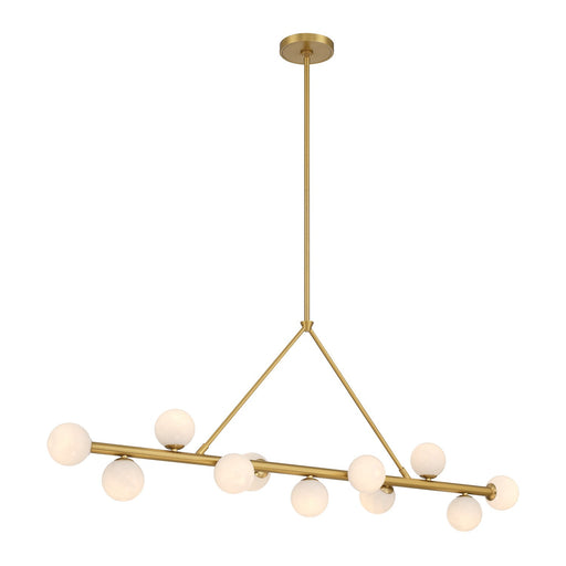 Terrell 11 Light 46.5" LED Linear Chandelier in Luxe Gold