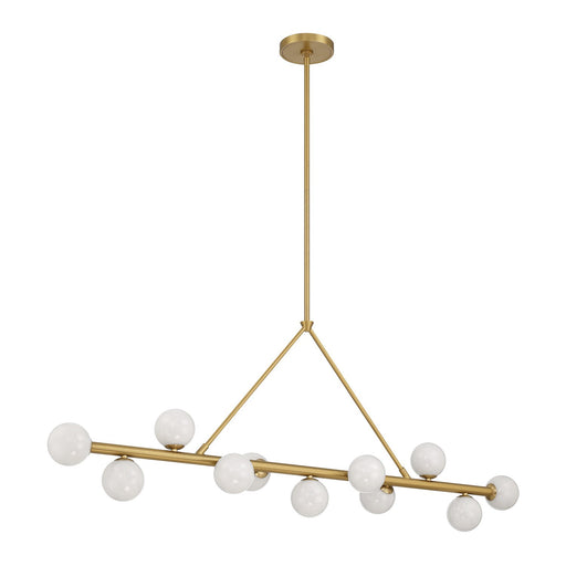 Terrell 11 Light 46.5" LED Linear Chandelier in Luxe Gold