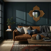 Tullos 48" Mirror in Burnished Brass in a room setting