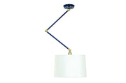 Uptown Adjustable Pendant in Navy Blue/Satin Brass