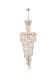 Spiral 21" 22-Light Chandelier in Chrome