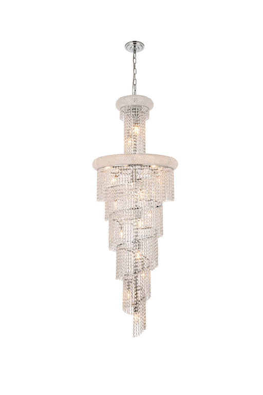 Spiral 21" 22-Light Chandelier in Chrome