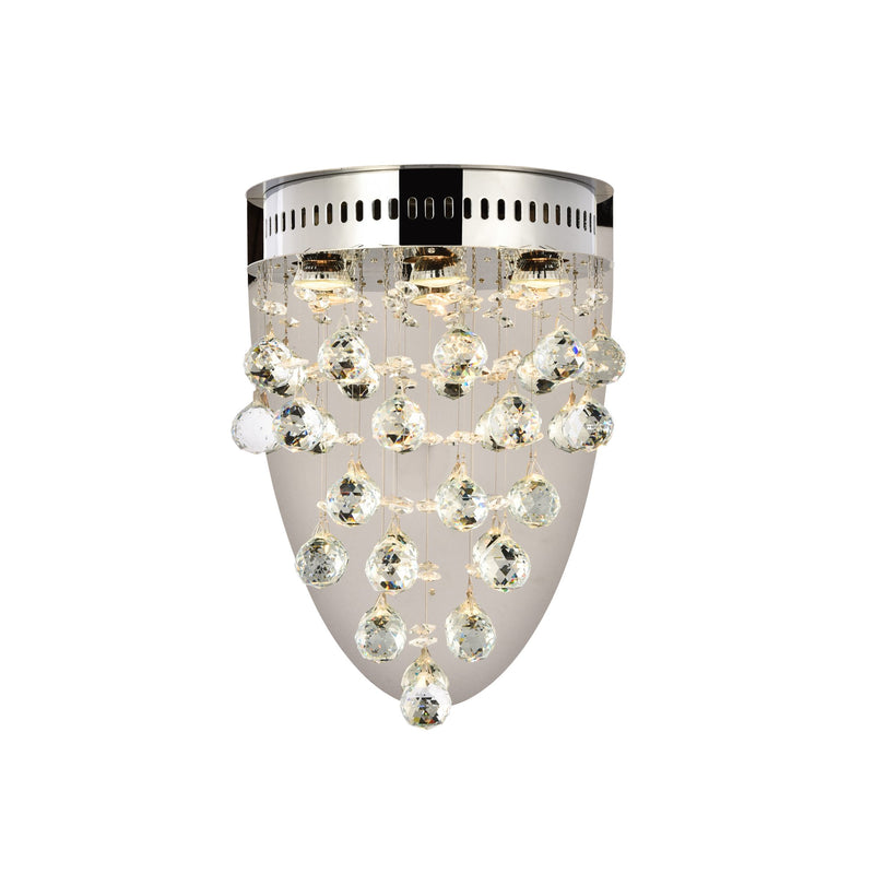 Galaxy 3-Light Wall Sconce in Chrome