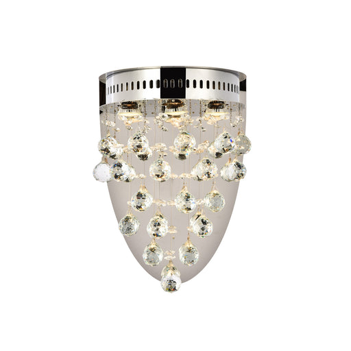 Galaxy 3-Light Wall Sconce in Chrome