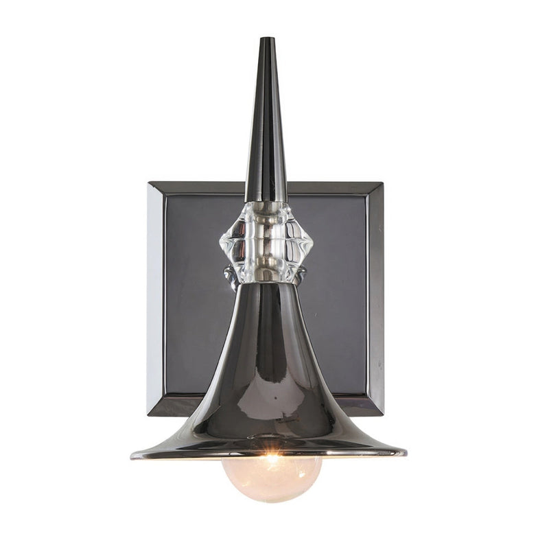 Tromba 9" Wall Sconce in Black Chrome
