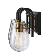 Bromyard 3-Light 25.8" Vanity Light in Matte Black / Aged Brass
