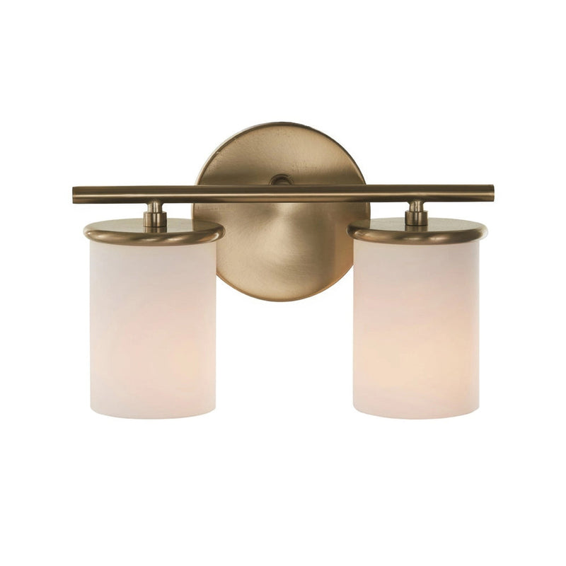 Merano 2-Light 13.6" Vanity Light in Brushed Brass