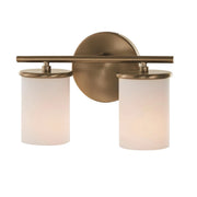 Merano 2-Light 13.6" Vanity Light in Brushed Brass