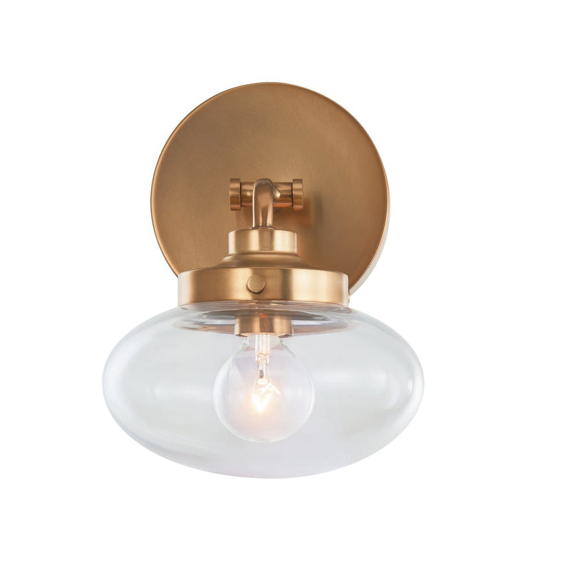 Harrow 7.3" Wall Sconce in Aged Brass