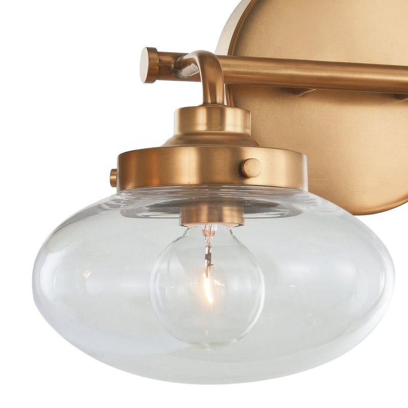 Harrow 2-Light 12.88" Vanity Light in Aged Brass