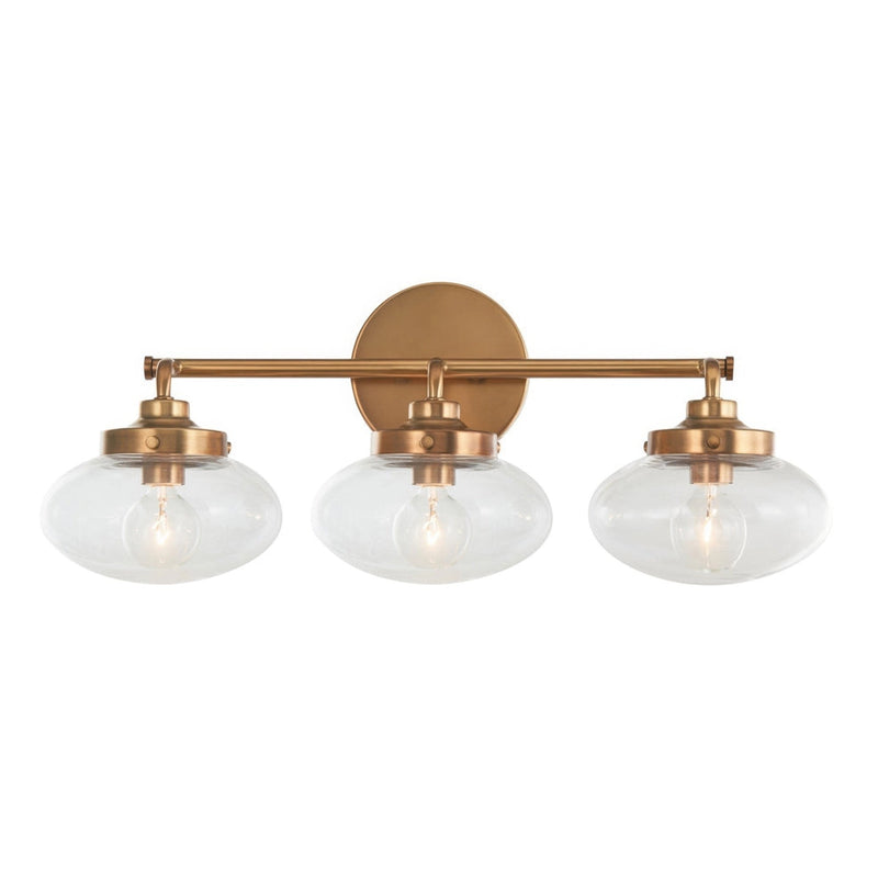 Harrow 3-Light 20" Vanity Light in Aged Brass
