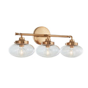 Harrow 3-Light 20" Vanity Light in Aged Brass