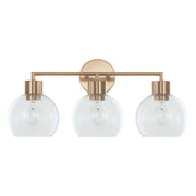 Cortona 3-Light 22" Vanity Light in Brushed Brass