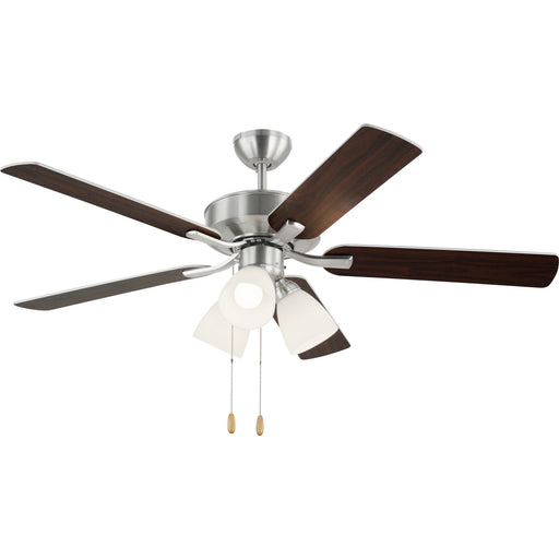 Linden 52" 3-Light Ceiling Fan in Brushed Steel