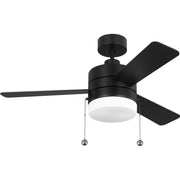Syrus 44" Ceiling Fan in Midnight Black