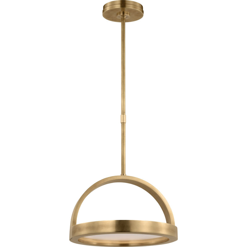 Cerne Medium 12" Pendant in Natural Brass