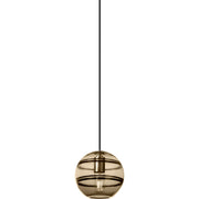 Sedona Medium Pendant in Transparent Smoke Satin Nickel
