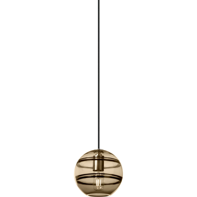 Sedona Medium Pendant in Transparent Smoke Satin Nickel