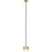 Gable Port Alone Pendant in Natural Brass
