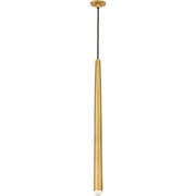 Pylon 1-Light Port Alone Pendant in Natural Brass