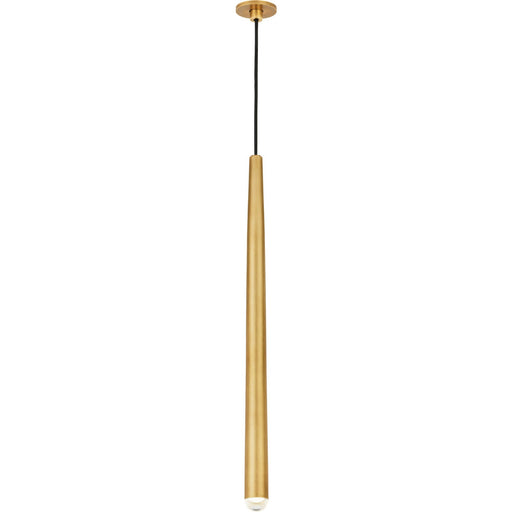 Pylon 1-Light Port Alone Pendant in Natural Brass