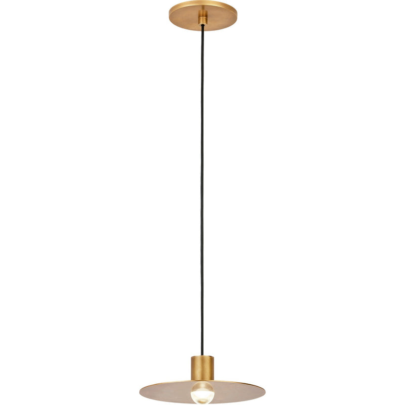 Eaves Pendant in Natural Brass