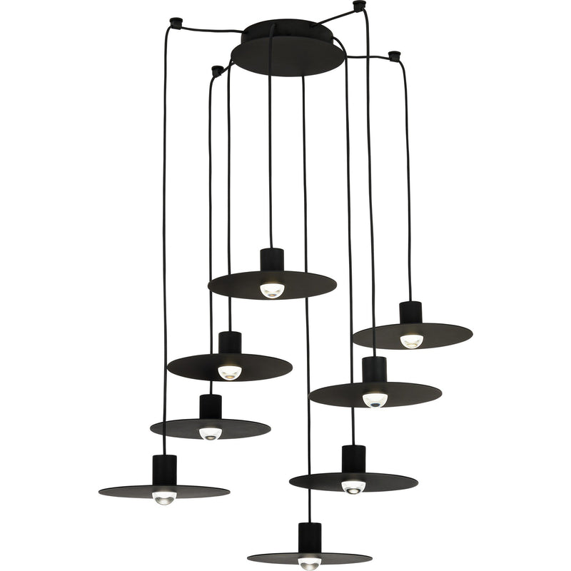 Eaves 8-Light Pendant in Nightshade Black
