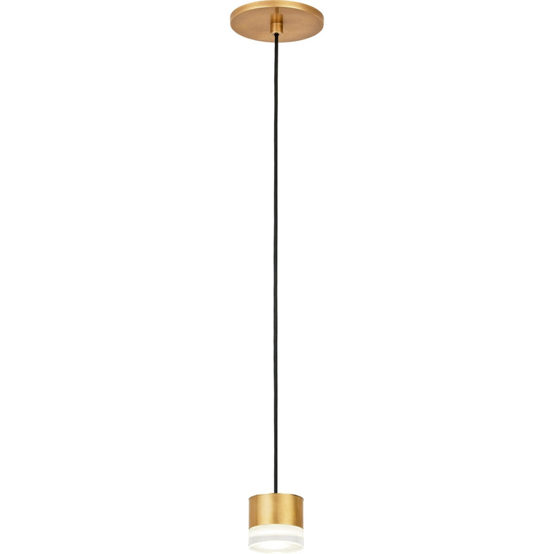 Gable Pendant in Natural Brass