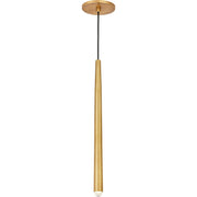 Pylon 1-Light Pendant in Natural Brass