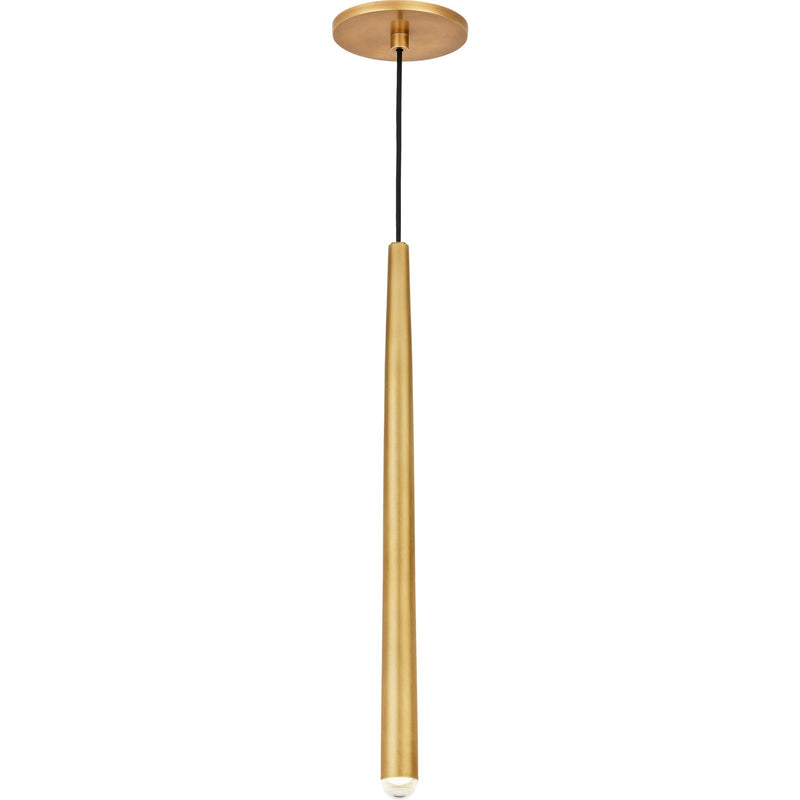 Pylon 1-Light Pendant in Natural Brass