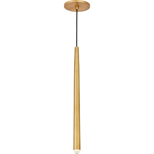 Pylon 1-Light Pendant in Natural Brass