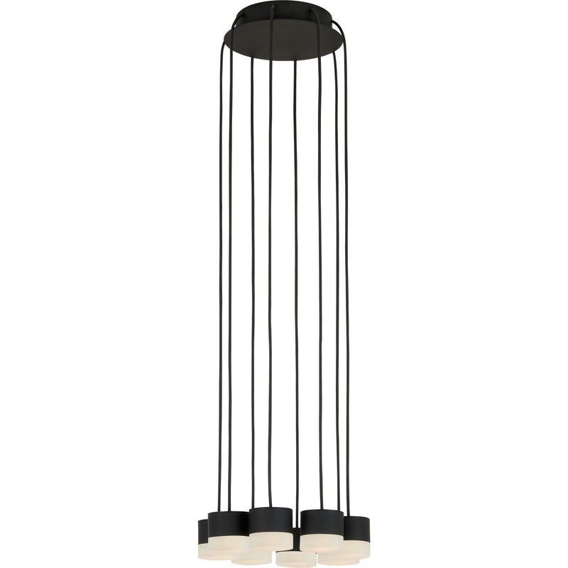 Gable Alabaster 8-Light Pendant in 8 Light Chandelier Nightshade Black
