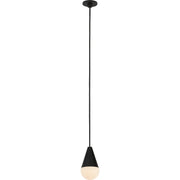 Cupola Alabaster Port Alone Pendant in Port Alone Pendant Nightshade Black