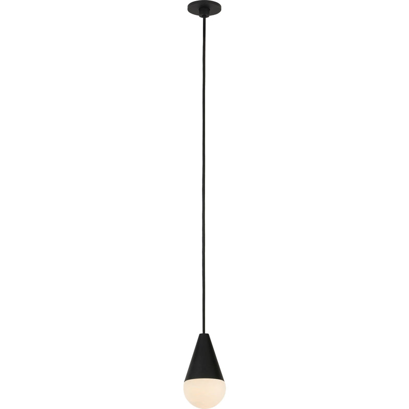 Cupola Alabaster Port Alone Pendant in Port Alone Pendant Nightshade Black