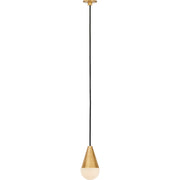 Cupola Alabaster Port Alone Pendant in Port Alone Pendant Hand Rubbed Antique Brass