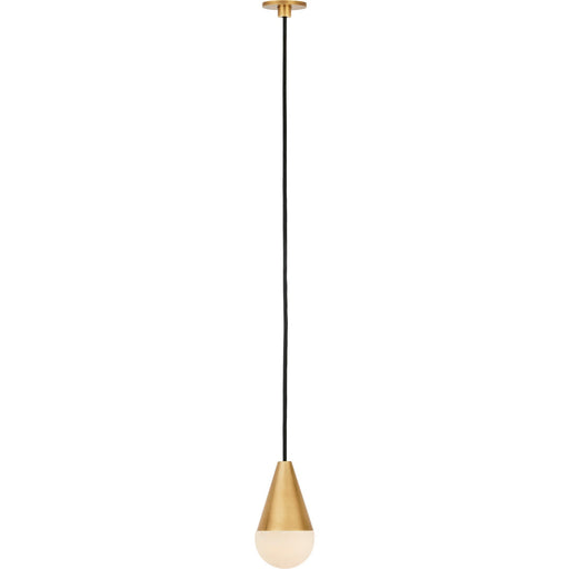 Cupola Alabaster Port Alone Pendant in Port Alone Pendant Hand Rubbed Antique Brass